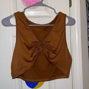 brown tank top